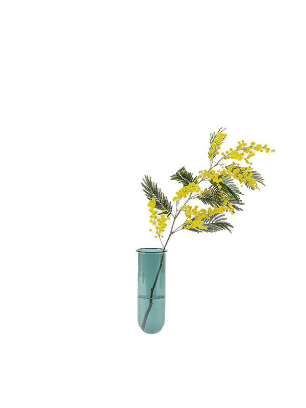 Studio About - Flower tube vase, Cyan - H: 200 mm.