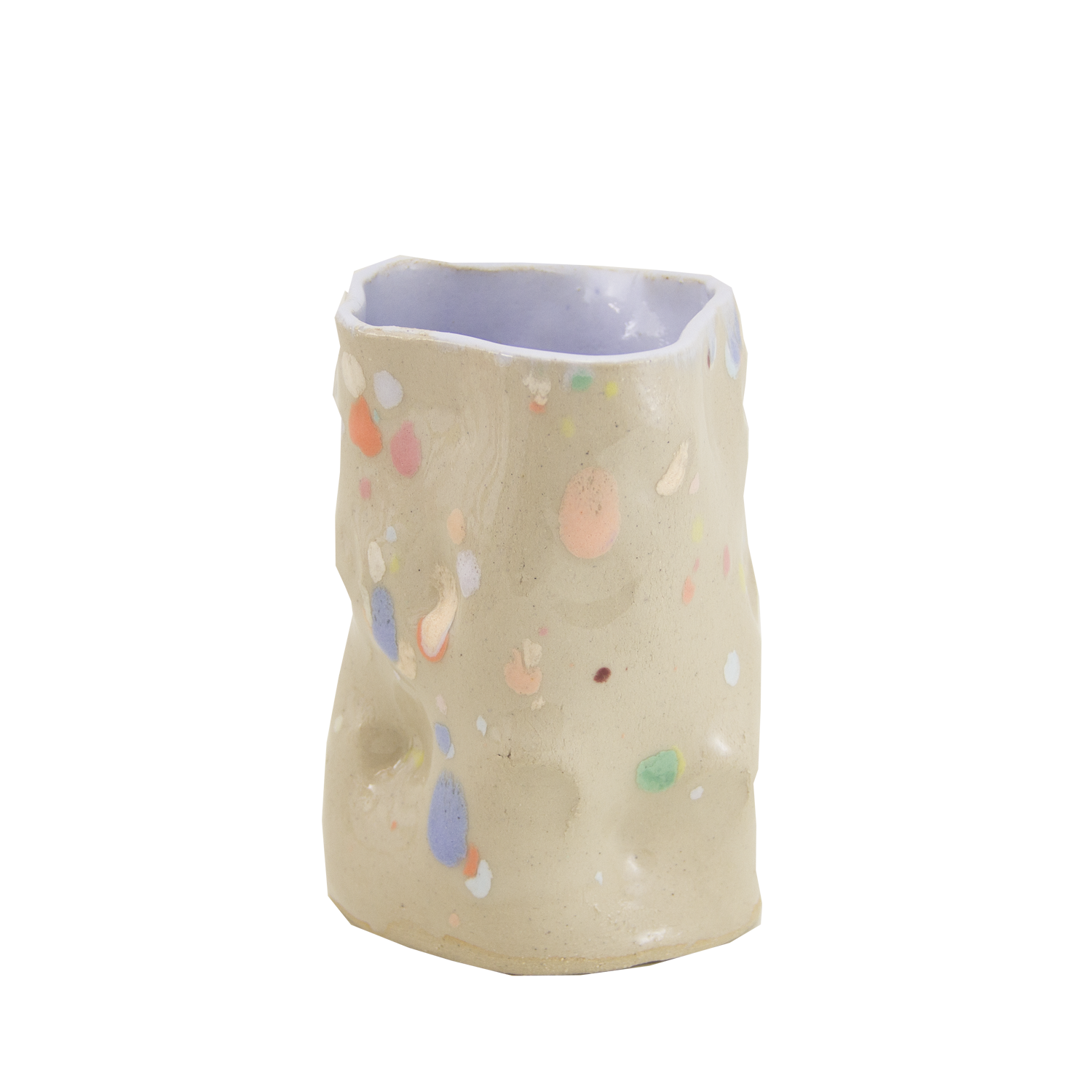 Theclayplay - Pastel Dot vase- H12,5 cm.