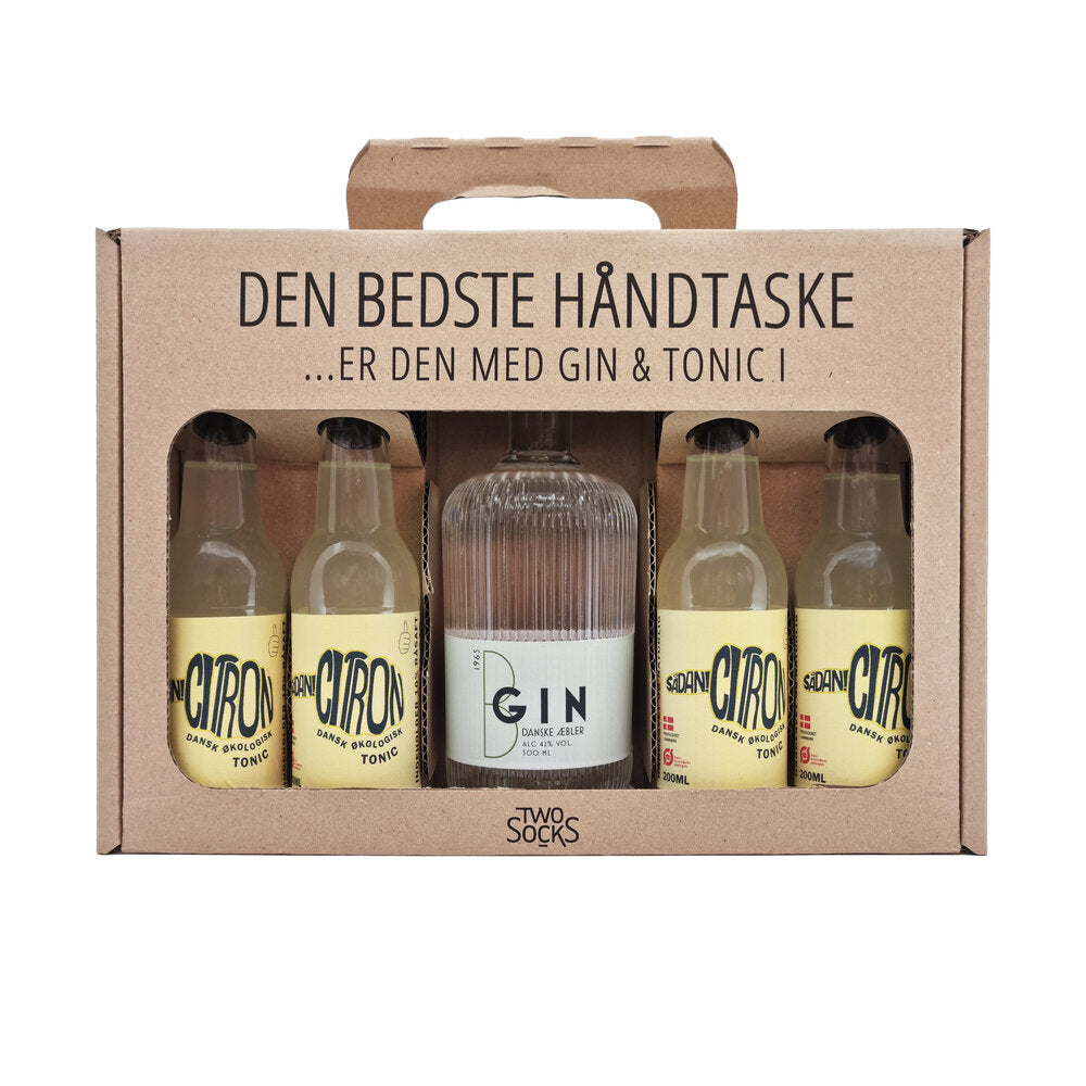 Two Socks - B Gin Danske Æbler gaveæske - 500 ml.