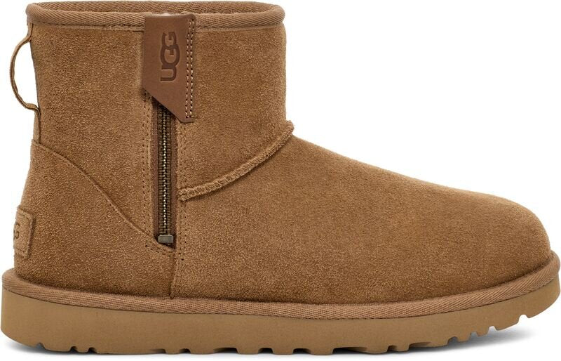 Ugg - W Classic Mini bamsestÃ¸vler m. lynlÃ¥s  - brun - Size (37)