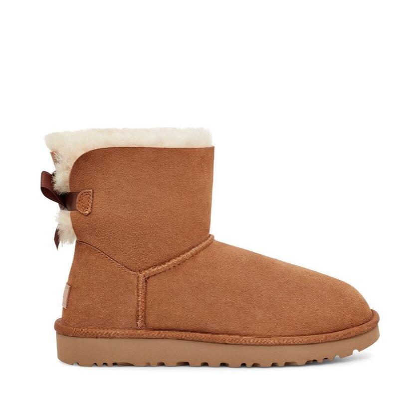 Ugg - W Mini Bailey Bow bamsestÃ¸vler  - brun - Size (39)