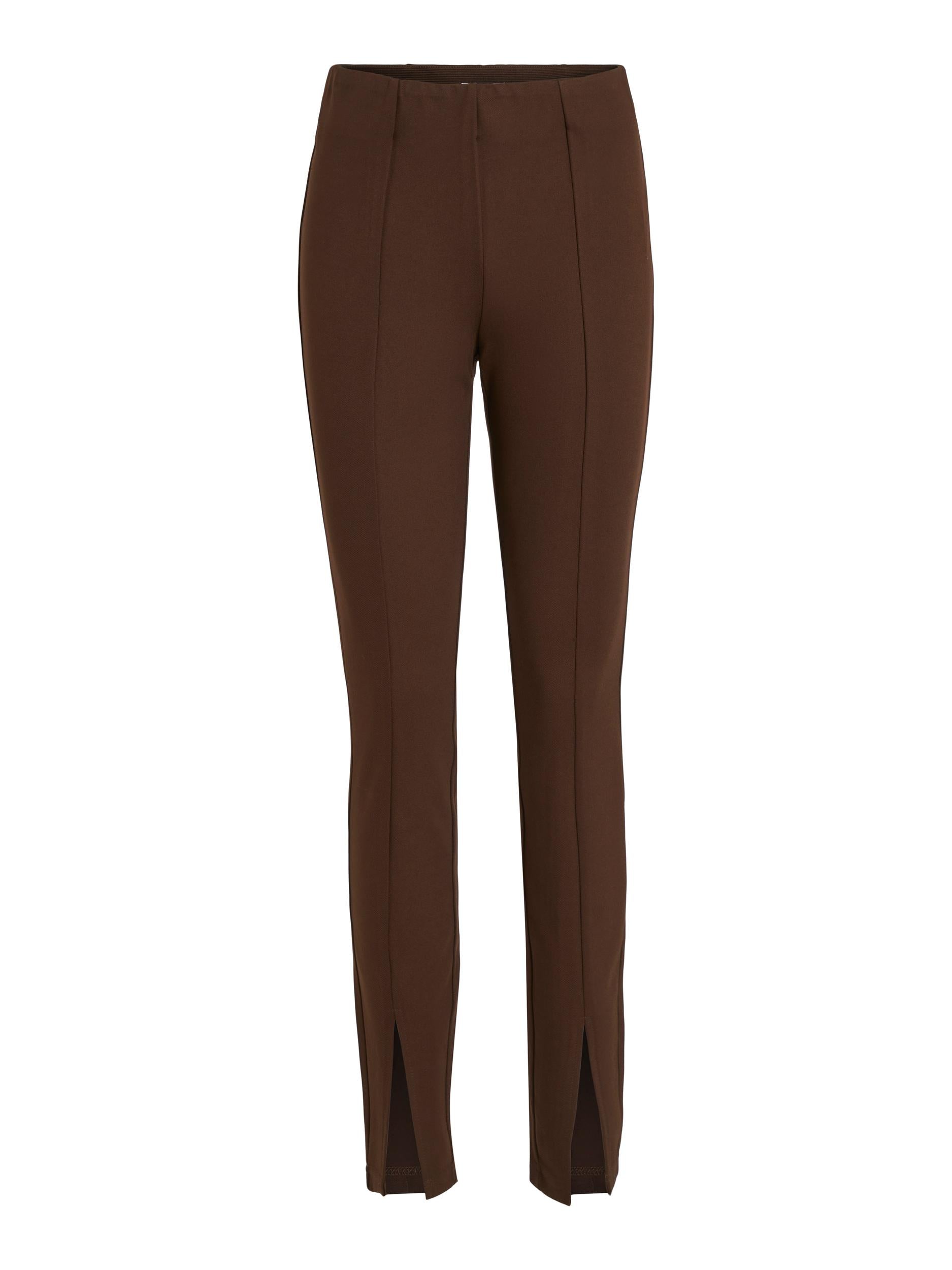 Vila - Vimanon HW Slit leggings  - beige - Size (l)