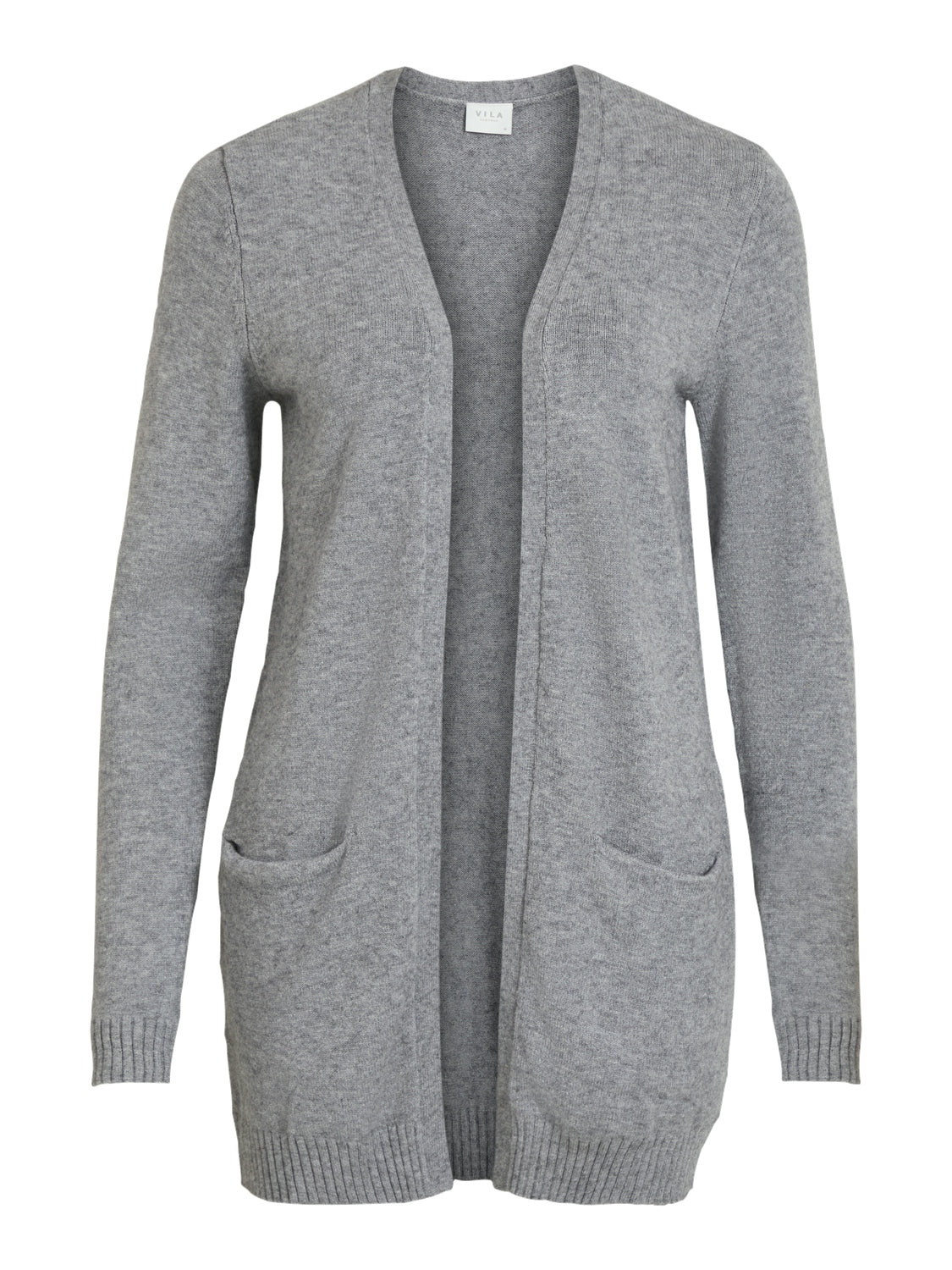 Vila - Viril open cardigan  - grÃ¥ - Size (m)