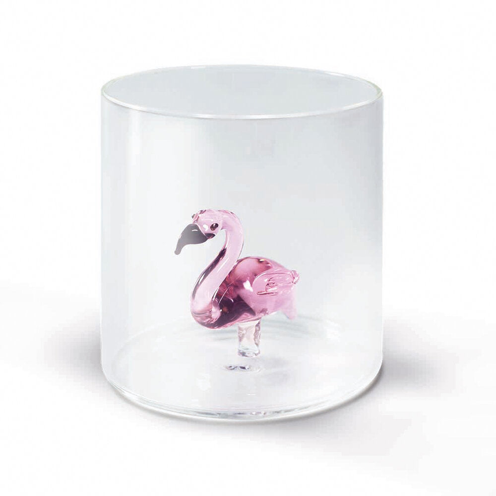 Wd Lifestyle - Borosilicate Glas, Flamingo - 250 ml.