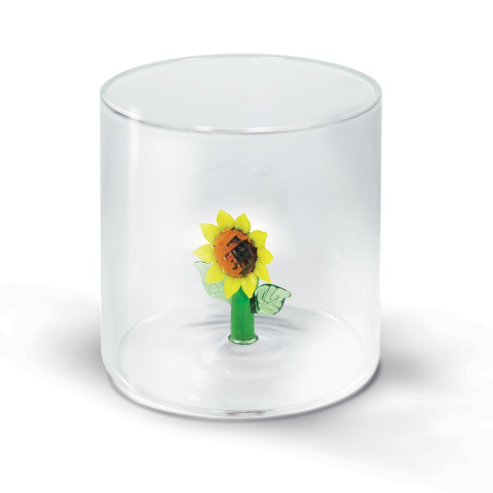 Wd Lifestyle - Borosilicate Glas, Sunflower - 250 ml.