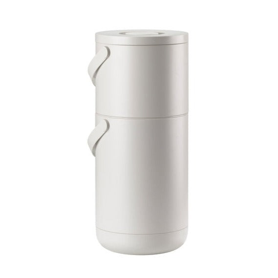 Zone - Circular affaldsspand, Warm Grey - 22+12 liter.